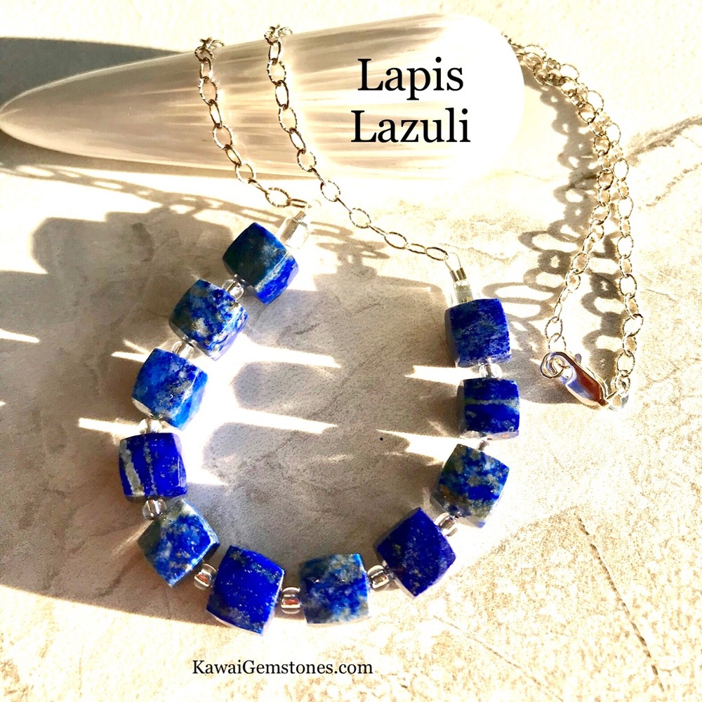 ✨Lapis Necklace✨Argentium Silver Chain✨